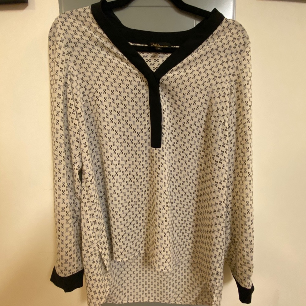 Black and white blouse